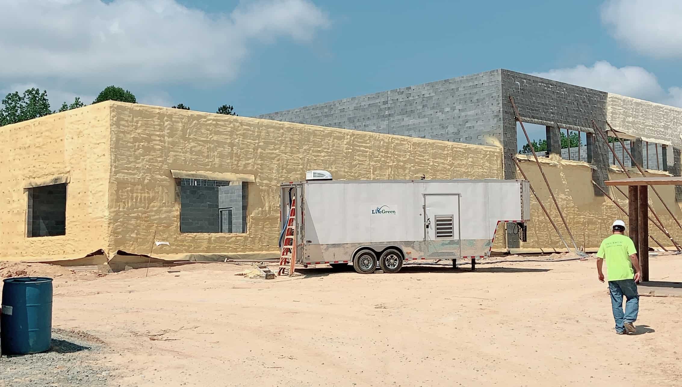 Live Green Inc commercial building envelope project in North Carolina