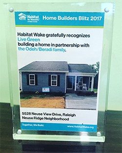 Habitat Home Builder Award